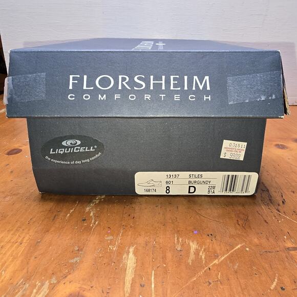 Florsheim Comfortech Stiles Burgundy Men's Size 8D - Picture 8 of 8